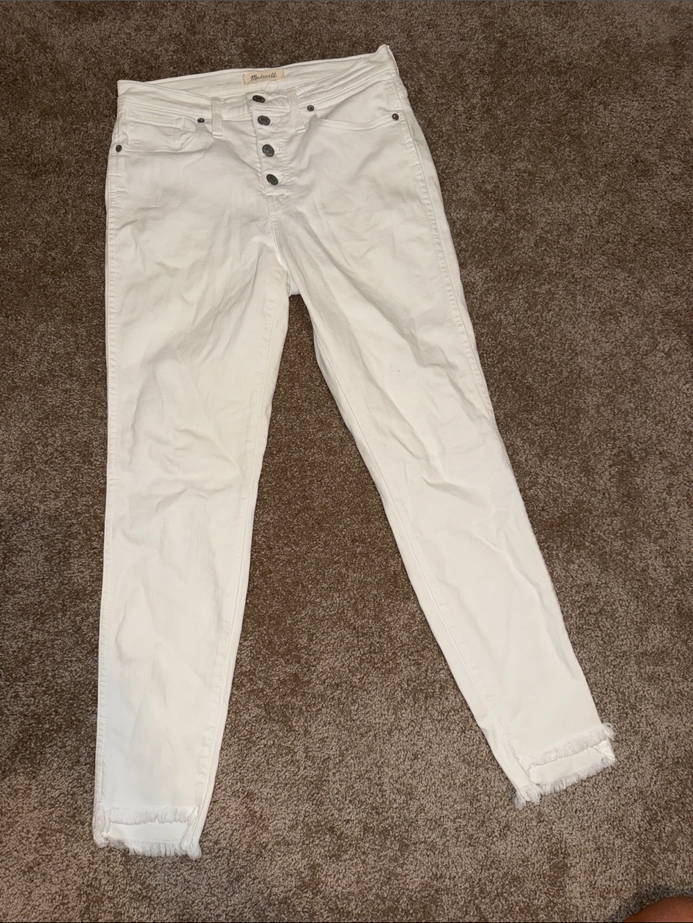 Madewell White 10” High Rise Skinny Button-Fly Jeans - size 29